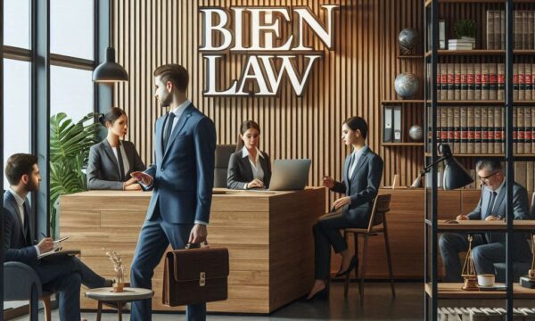 A law office with the text Bien Law